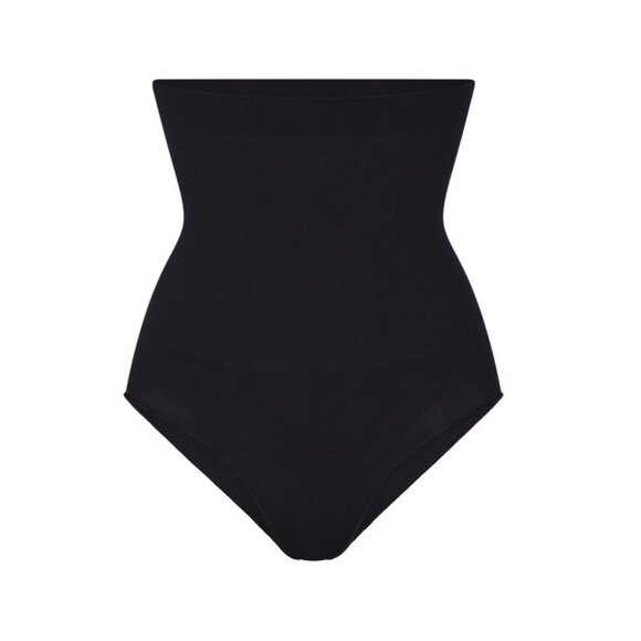 New SKIMS Core Control High Waist Brief Onyx Shine Size Large - Picture 2 of 9